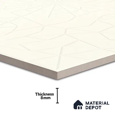 Patterned Wall Tile TL 06488 B   24 inch x 12 inch Ceramic Matte Finish - 8 mm | Suitable for Accent / Feature Walls, Living Room, Bedroom, Bathroom, Kitchen Wall & Backsplashes | Please Expect a Slight Variation of Pattern