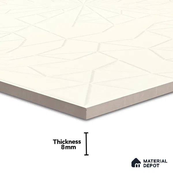 Patterned Wall Tile TL 06488 B   24 inch x 12 inch Ceramic Matte Finish - 8 mm | Suitable for Accent / Feature Walls, Living Room, Bedroom, Bathroom, Kitchen Wall & Backsplashes | Please Expect a Slight Variation of Pattern