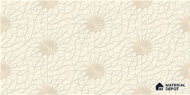 Highlighter Wall Tile TL 06488 Crystal Lattice 2 ft x 1 ft Ceramic Matte Finish - 8 mm | Suitable For Kitchen, Bathroom & Accent/Feature Wall