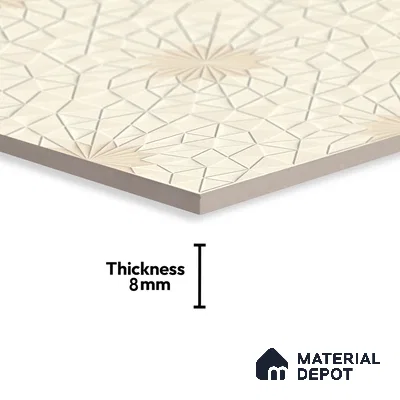 Highlighter Wall Tile TL 06488 Crystal Lattice 2 ft x 1 ft Ceramic Matte Finish - 8 mm | Suitable For Kitchen, Bathroom & Accent/Feature Wall