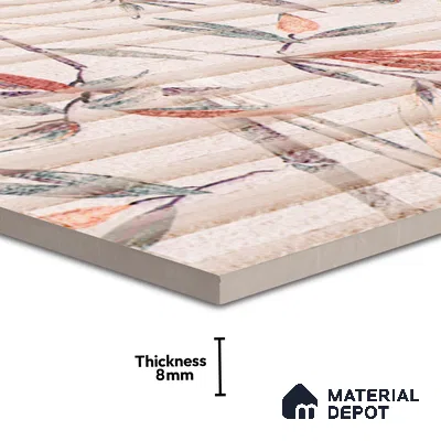 Highlighter Wall Tile TL 06485   24 inch x 12 inch Ceramic Matte Finish - 8 mm | Suitable for Accent / Feature Walls, Living Room, Bedroom, Bathroom, Kitchen Wall & Backsplashes (Sample)