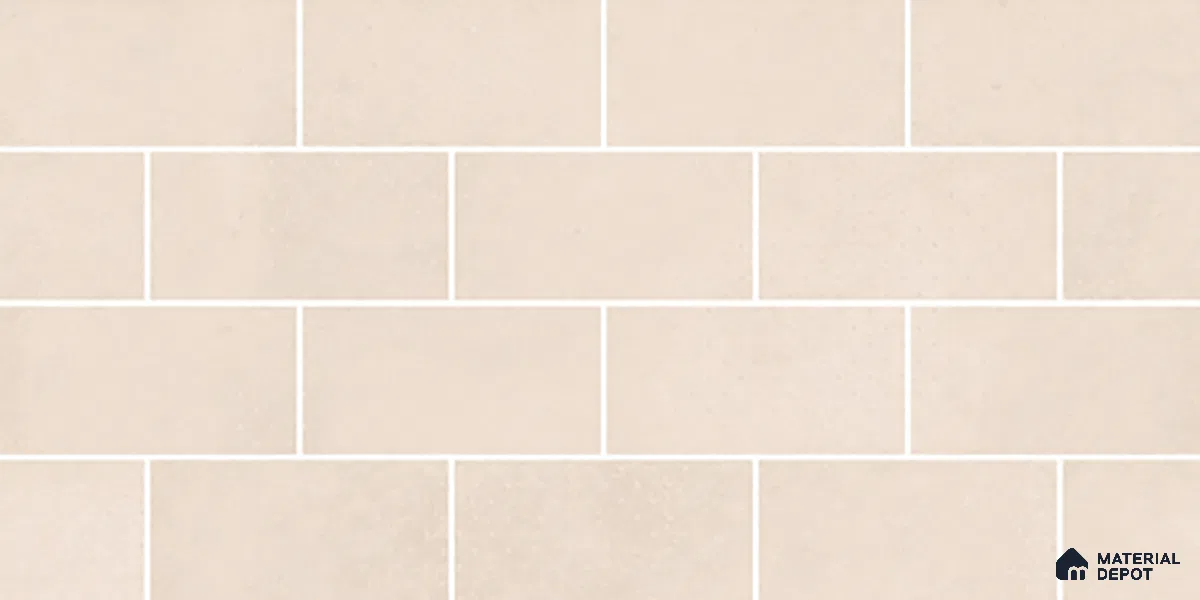 Faux Subway Wall Tile TL 07164 B R Mood Off White Brick HL 2 ft x 1 ft Ceramic Glossy Finish - 8 mm | Suitable for Kitchen, Bathroom & Balcony Walls | Please Expect a Slight Variation of Pattern