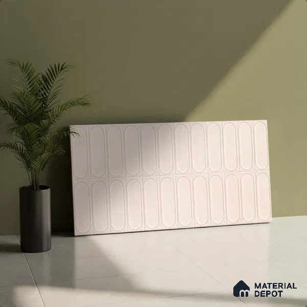 Highlighter Wall Tile TL 06541 Liya Beige HL 2 ft x 1 ft Ceramic Matte Finish - 8 mm | Suitable for Living Room, Kitchen & Bathroom (Sample)