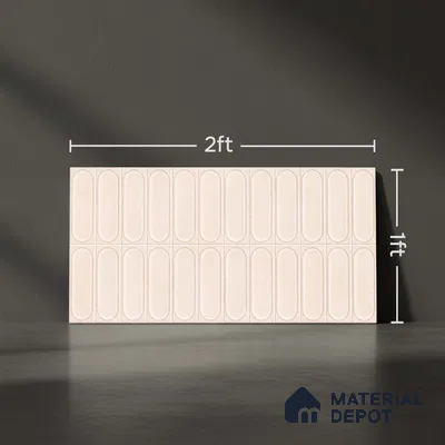 Highlighter Wall Tile TL 06541 Liya Beige HL 2 ft x 1 ft Ceramic Matte Finish - 8 mm | Suitable for Living Room, Kitchen & Bathroom (Sample)