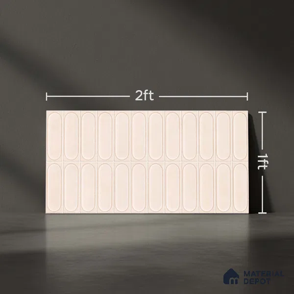 Highlighter Wall Tile TL 06541 Liya Beige HL 2 ft x 1 ft Ceramic Matte Finish - 8 mm | Suitable for Living Room, Kitchen & Bathroom (Sample)