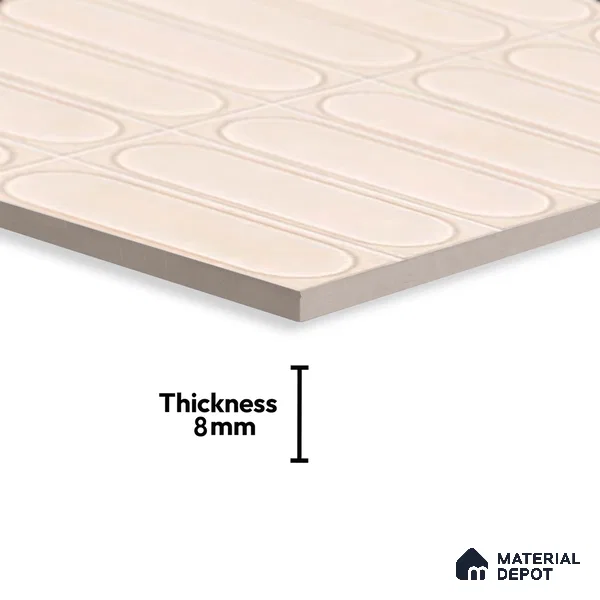 Highlighter Wall Tile TL 06541 Liya Beige HL 2 ft x 1 ft Ceramic Matte Finish - 8 mm | Suitable for Living Room, Kitchen & Bathroom (Sample)