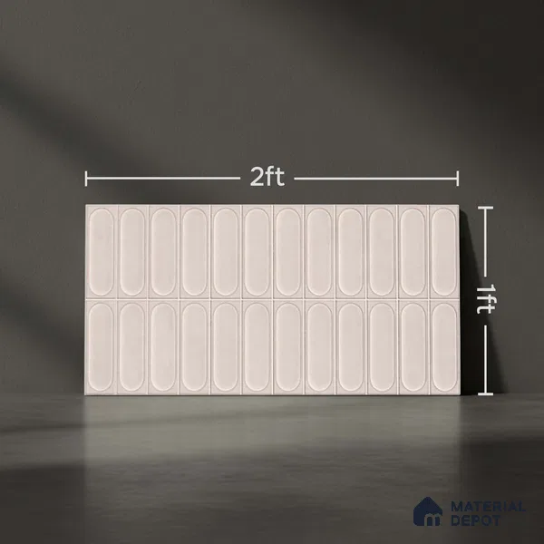 Highlighter Wall Tile TL 06541 C Liya Silver HL 2 ft x 1 ft Ceramic Matte Finish - 8 mm | Suitable for Living Room, Kitchen & Bathroom (Sample)