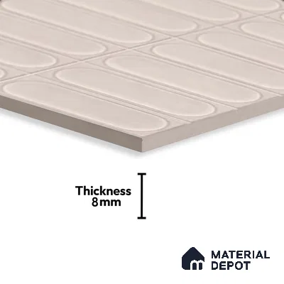 Highlighter Wall Tile TL 06541 C Liya Silver HL 2 ft x 1 ft Ceramic Matte Finish - 8 mm | Suitable for Living Room, Kitchen & Bathroom (Sample)