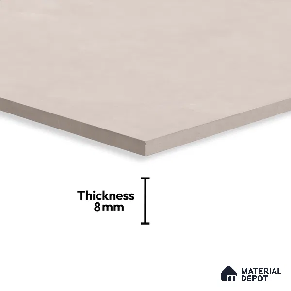 Plain Wall Tile TL 06541 D Liya Silver 2 ft x 1 ft Ceramic Matte Finish - 8 mm | Suitable for Living Room, Kitchen & Bathroom (Sample)