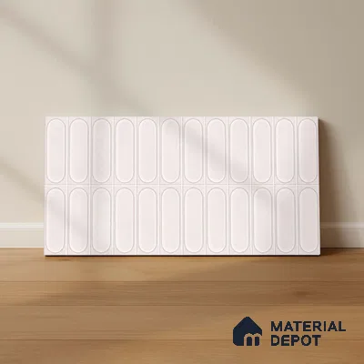 Highlighter Wall Tile TL 06541 E Liya Blanco HL 2 ft x 1 ft Ceramic Matte Finish - 8 mm | Suitable for Living Room, Kitchen & Bathroom (Sample)