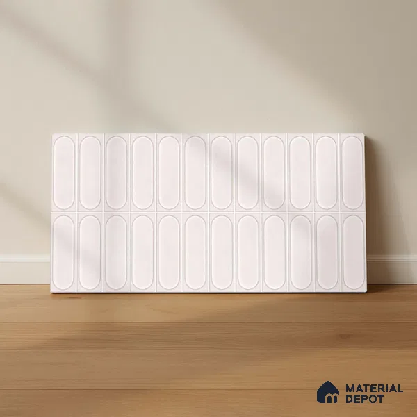 Highlighter Wall Tile TL 06541 E Liya Blanco HL 2 ft x 1 ft Ceramic Matte Finish - 8 mm | Suitable for Living Room, Kitchen & Bathroom (Sample)