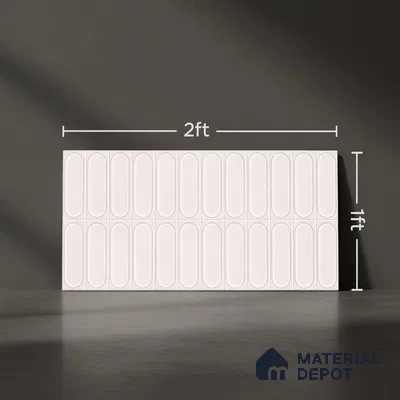 Highlighter Wall Tile TL 06541 E Liya Blanco HL 2 ft x 1 ft Ceramic Matte Finish - 8 mm | Suitable for Living Room, Kitchen & Bathroom (Sample)
