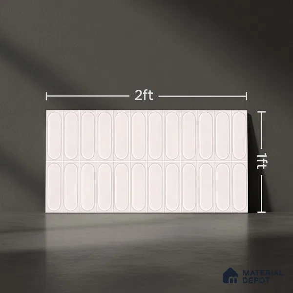 Highlighter Wall Tile TL 06541 E Liya Blanco HL 2 ft x 1 ft Ceramic Matte Finish - 8 mm | Suitable for Living Room, Kitchen & Bathroom (Sample)