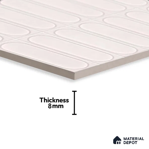 Highlighter Wall Tile TL 06541 E Liya Blanco HL 2 ft x 1 ft Ceramic Matte Finish - 8 mm | Suitable for Living Room, Kitchen & Bathroom (Sample)
