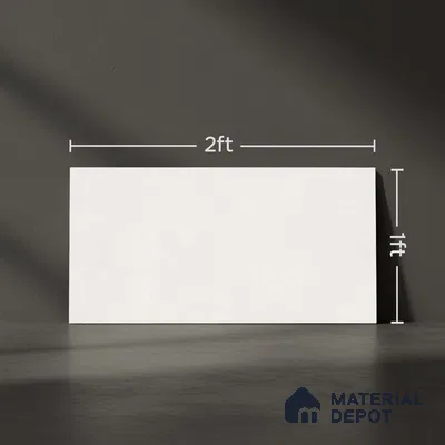 Plain Wall Tile TL 06541 F Liya Blanco 2 ft x 1 ft Ceramic Matte Finish - 8 mm | Suitable for Living Room, Kitchen & Bathroom