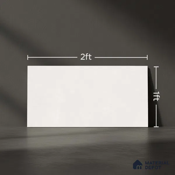 Plain Wall Tile TL 06541 F Liya Blanco 2 ft x 1 ft Ceramic Matte Finish - 8 mm | Suitable for Living Room, Kitchen & Bathroom