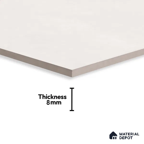 Plain Wall Tile TL 06541 F Liya Blanco 2 ft x 1 ft Ceramic Matte Finish - 8 mm | Suitable for Living Room, Kitchen & Bathroom