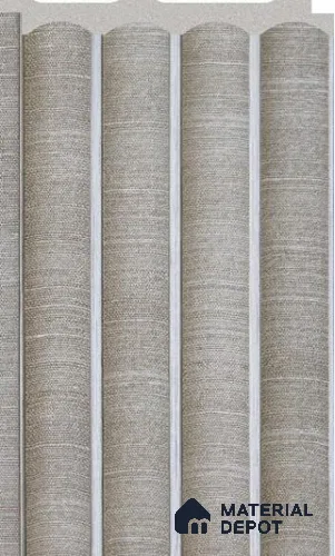 Stone Linen Patterned Louver PN 02713 B 8 ft x 4.7 inch Charcoal Panel - 12 mm | Suitable for Feature Wall, TV Unit & Living Room | Width is Subjected to 5% Variation