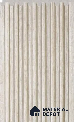 Light Beige Wooden Louver PN 02715 K 9.5 ft x 4.8 inch Charcoal Panel - 10 mm | Suitable for Feature Wall, TV Unit & Living Room | Width is Subjected to 5% Variation