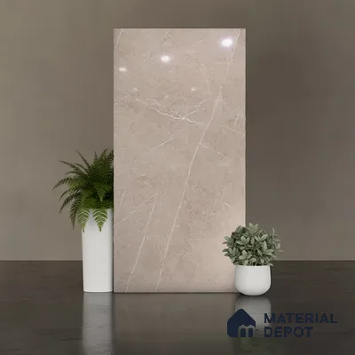 Floor & Wall Tile TL 09357 | Alpine Mocha 4 ft x 2 ft  Finish Vitrified Tile - 9 mm | 4 Random Design | Suitable for Living Room, Bedroom, Bathroom & Kitchen