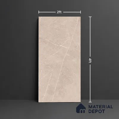 Floor & Wall Tile TL 09357 | Alpine Mocha 4 ft x 2 ft  Finish Vitrified Tile - 9 mm | 4 Random Design | Suitable for Living Room, Bedroom, Bathroom & Kitchen