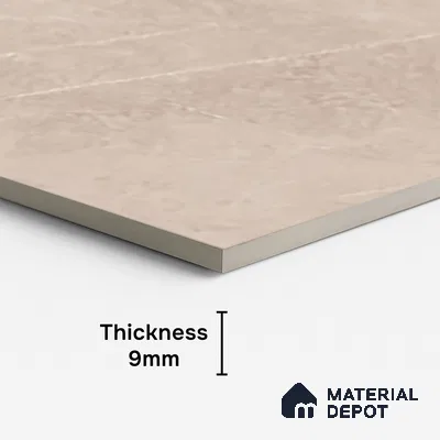 Floor & Wall Tile TL 09357 | Alpine Mocha 4 ft x 2 ft  Finish Vitrified Tile - 9 mm | 4 Random Design | Suitable for Living Room, Bedroom, Bathroom & Kitchen