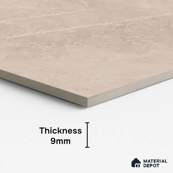 Floor & Wall Tile TL 09357 | Alpine Mocha 4 ft x 2 ft  Finish Vitrified Tile - 9 mm | 4 Random Design | Suitable for Living Room, Bedroom, Bathroom & Kitchen