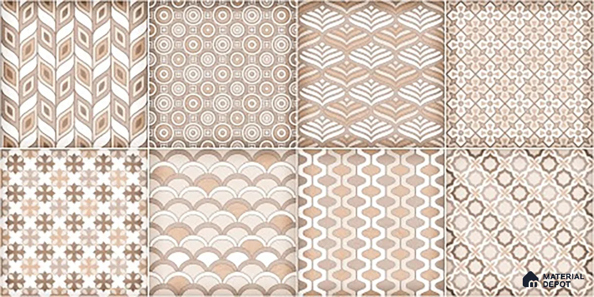 Highlighter Wall Tile TL 06561 E Raton Brown HL 2 ft x 1 ft Ceramic Glossy Finish - 8 mm | Suitable for Living Room, Kitchen & Bathroom (Sample)