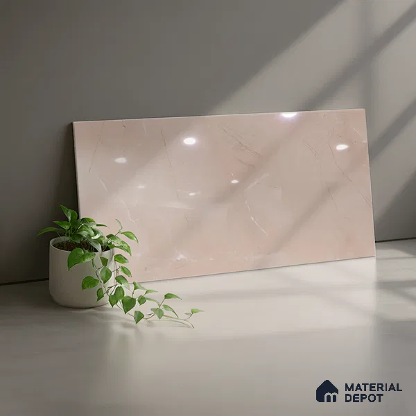 Marble Wall Tile TL 06561 F Raton Brown 2 ft x 1 ft Ceramic Glossy Finish - 8 mm | Suitable for Living Room, Kitchen & Bathroom (Sample)