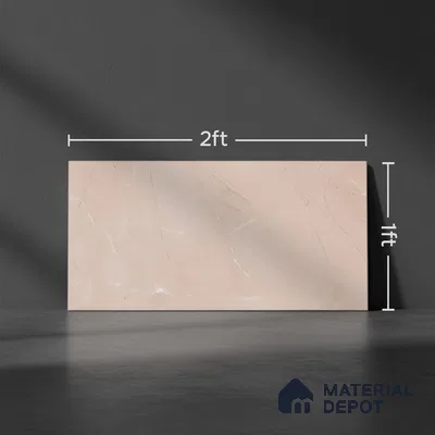 Marble Wall Tile TL 06561 F Raton Brown 2 ft x 1 ft Ceramic Glossy Finish - 8 mm | Suitable for Living Room, Kitchen & Bathroom (Sample)