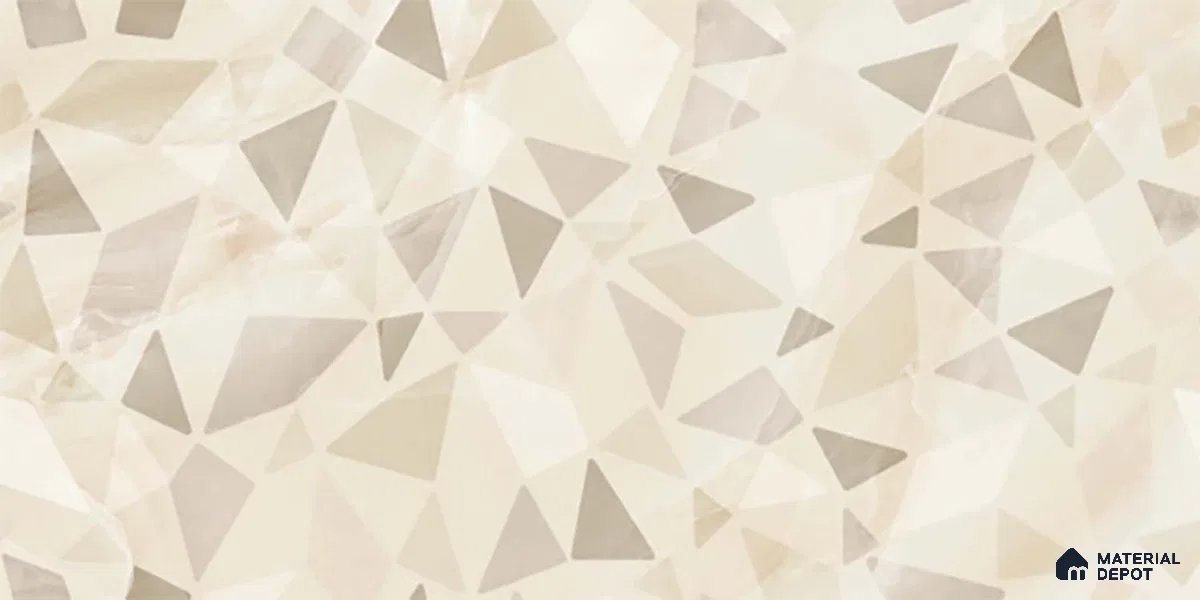 Highlighter Wall Tile TL 06467 B Valentino Beige HL 2 ft x 1 ft Ceramic Glossy Finish - 8 mm | Suitable for Living Room, Kitchen & Bathroom (Sample)