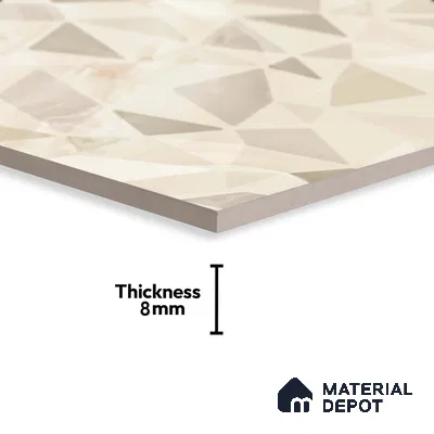 Highlighter Wall Tile TL 06467 B Valentino Beige HL 2 ft x 1 ft Ceramic Glossy Finish - 8 mm | Suitable for Living Room, Kitchen & Bathroom (Sample)
