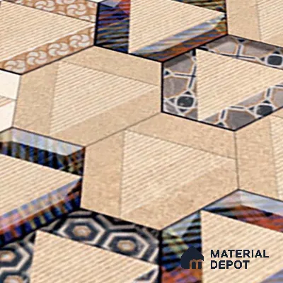 Highlighter Wall Tile TL 06454 B GS Yasmin Beige HL 2 ft x 1 ft Ceramic Glossy Finish - 8 mm | Suitable for Living Room, Kitchen & Bathroom
