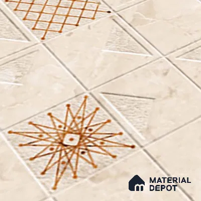 Highlighter Wall Tile TL 06453 B GS Mirori Beige HL 2 ft x 1 ft Ceramic Glossy Finish - 8 mm | Suitable for Living Room, Kitchen & Bathroom
