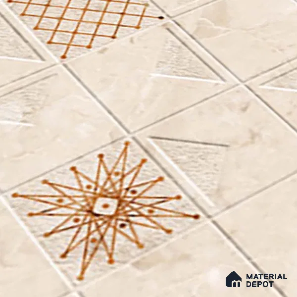 Highlighter Wall Tile TL 06453 B GS Mirori Beige HL 2 ft x 1 ft Ceramic Glossy Finish - 8 mm | Suitable for Living Room, Kitchen & Bathroom