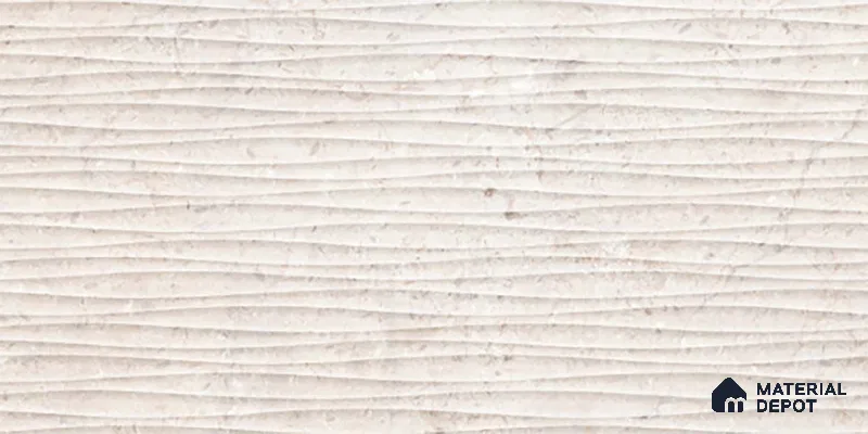 Stone Wall Tile TL 06470 B Costa White 2 ft x 1 ft Glossy Finish Ceramic Tile - 8 mm | Suitable For Kitchen & Bathroom