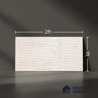 Stone Wall Tile TL 06470 B Costa White 2 ft x 1 ft Glossy Finish Ceramic Tile - 8 mm | Suitable For Kitchen & Bathroom