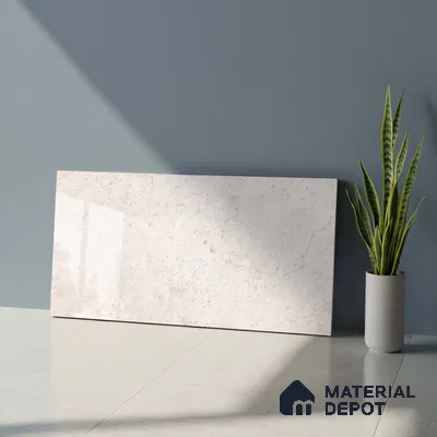 Marble Wall Tile TL 06470 Costa White 2 ft x 1 ft Ceramic Glossy Finish - 8 mm | Suitable for Living Room, Kitchen & Bathroom