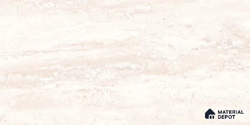 Marble Wall Tile TL 06549 Royal Travertine Beige 2 ft x 1 ft Ceramic Matte Finish - 8 mm | Suitable for Living Room, Kitchen & Bathroom (Sample)