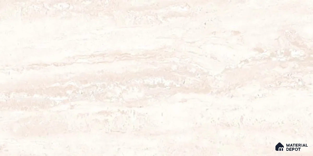 Marble Wall Tile TL 06549 Royal Travertine Beige 2 ft x 1 ft Ceramic Matte Finish - 8 mm | Suitable for Living Room, Kitchen & Bathroom (Sample)