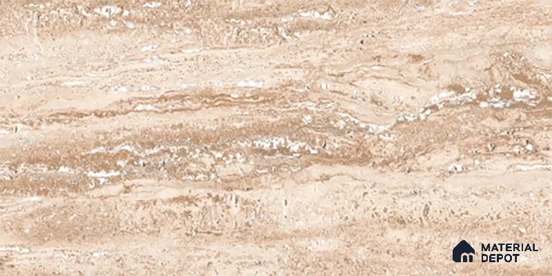 Stone Wall Tile TL 06549 C Royal Travertine Crema 2 ft x 1 ft Ceramic Matte Finish - 8 mm | Suitable for Living Room, Kitchen & Bathroom (Sample)