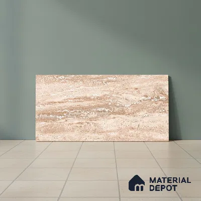 Stone Wall Tile TL 06549 C Royal Travertine Crema 2 ft x 1 ft Ceramic Matte Finish - 8 mm | Suitable for Living Room, Kitchen & Bathroom (Sample)