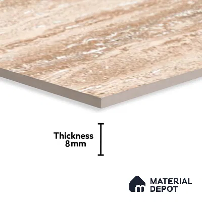 Stone Wall Tile TL 06549 C Royal Travertine Crema 2 ft x 1 ft Ceramic Matte Finish - 8 mm | Suitable for Living Room, Kitchen & Bathroom (Sample)