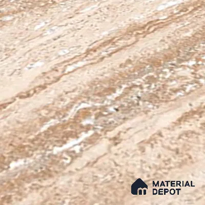 Stone Wall Tile TL 06549 C Royal Travertine Crema 2 ft x 1 ft Ceramic Matte Finish - 8 mm | Suitable for Living Room, Kitchen & Bathroom (Sample)
