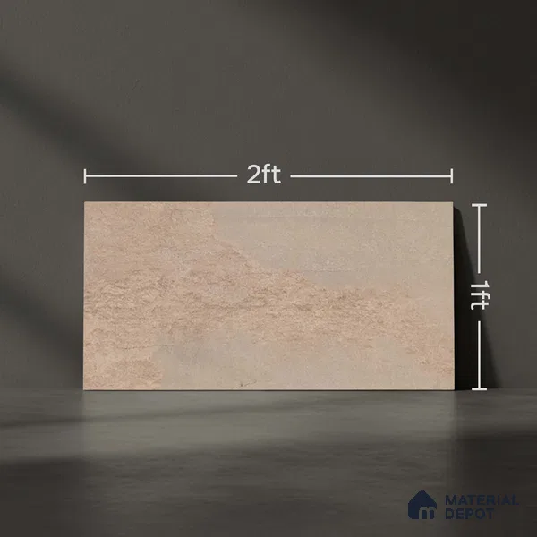 Marble Wall Tile TL 06479 B S Vista Brown 2 ft x 1 ft Ceramic Matte Finish - 8 mm | Suitable for Living Room, Kitchen & Bathroom (Sample)