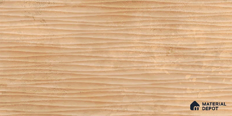 Highlighter Wall Tile TL 06480 C Brech Waves 2 ft x 1 ft Matte Finish Ceramic Tile - 8 mm | Suitable for Kitchen Backsplash, Bathroom & Basin Accent