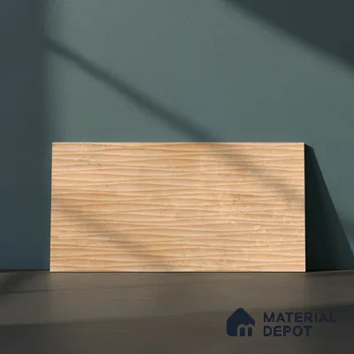 Highlighter Wall Tile TL 06480 C Brech Waves 2 ft x 1 ft Matte Finish Ceramic Tile - 8 mm | Suitable for Kitchen Backsplash, Bathroom & Basin Accent
