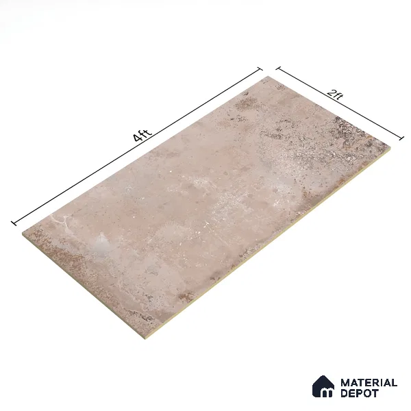 Metallic Floor & Wall Tile TL 06494 Ferro Beige 4 ft x 2 ft Vitrified Matte Finish - 9 mm | Suitable for Living Room, Bedroom, Kitchen & Bathroom (Sample)