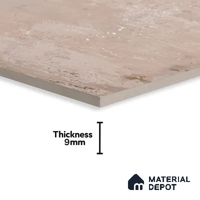 Metallic Floor & Wall Tile TL 06494 Ferro Beige 4 ft x 2 ft Vitrified Matte Finish - 9 mm | Suitable for Living Room, Bedroom, Kitchen & Bathroom (Sample)