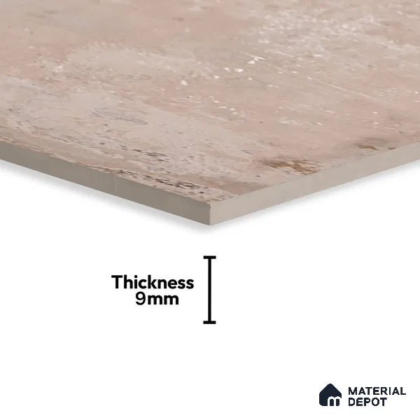 Metallic Floor & Wall Tile TL 06494 Ferro Beige 4 ft x 2 ft Vitrified Matte Finish - 9 mm | Suitable for Living Room, Bedroom, Kitchen & Bathroom (Sample)